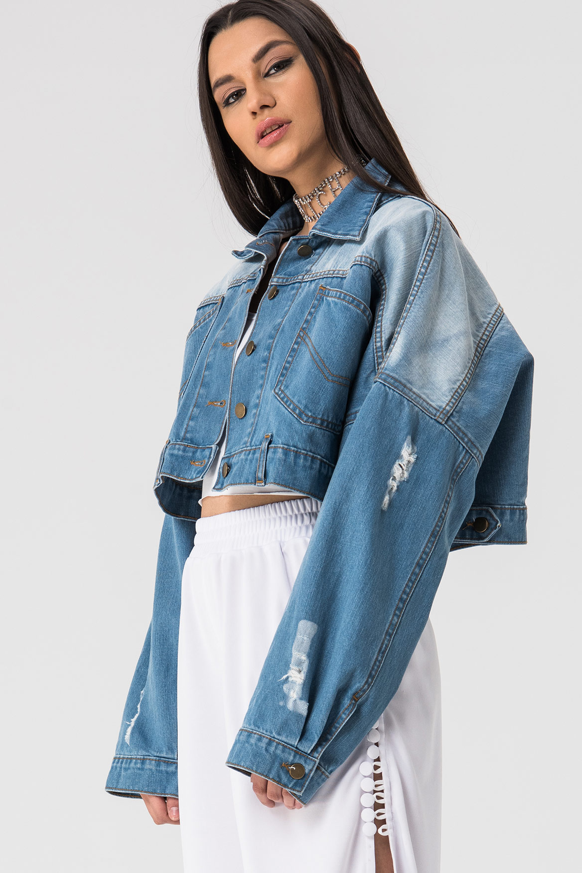 ice blue denim jacket