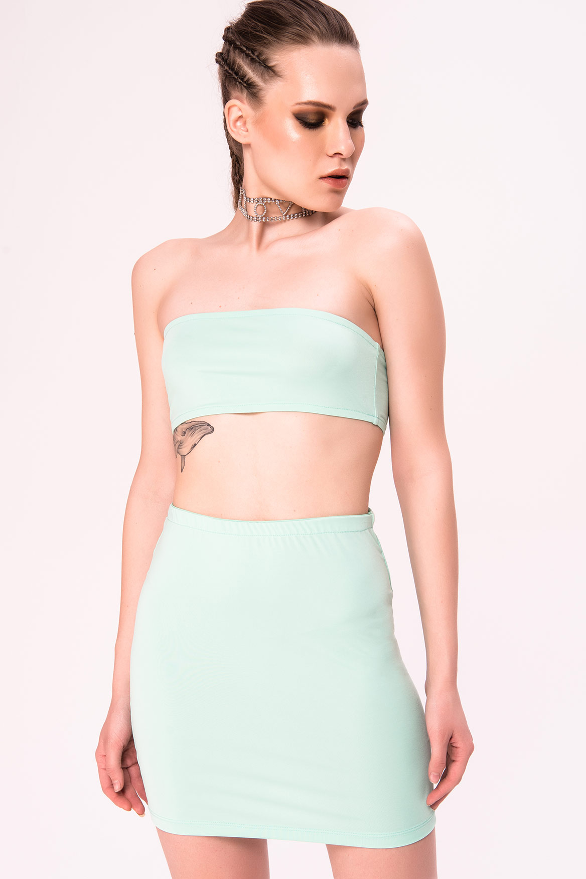 mint mini skirt