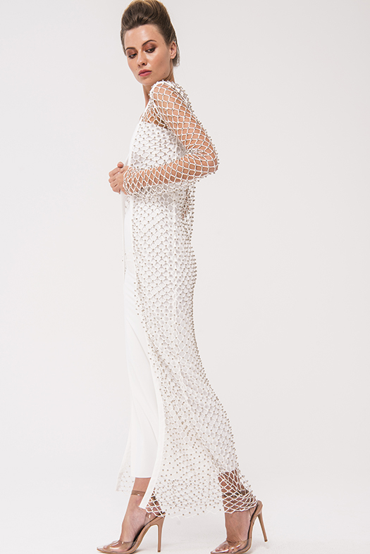 fishnet cardigan