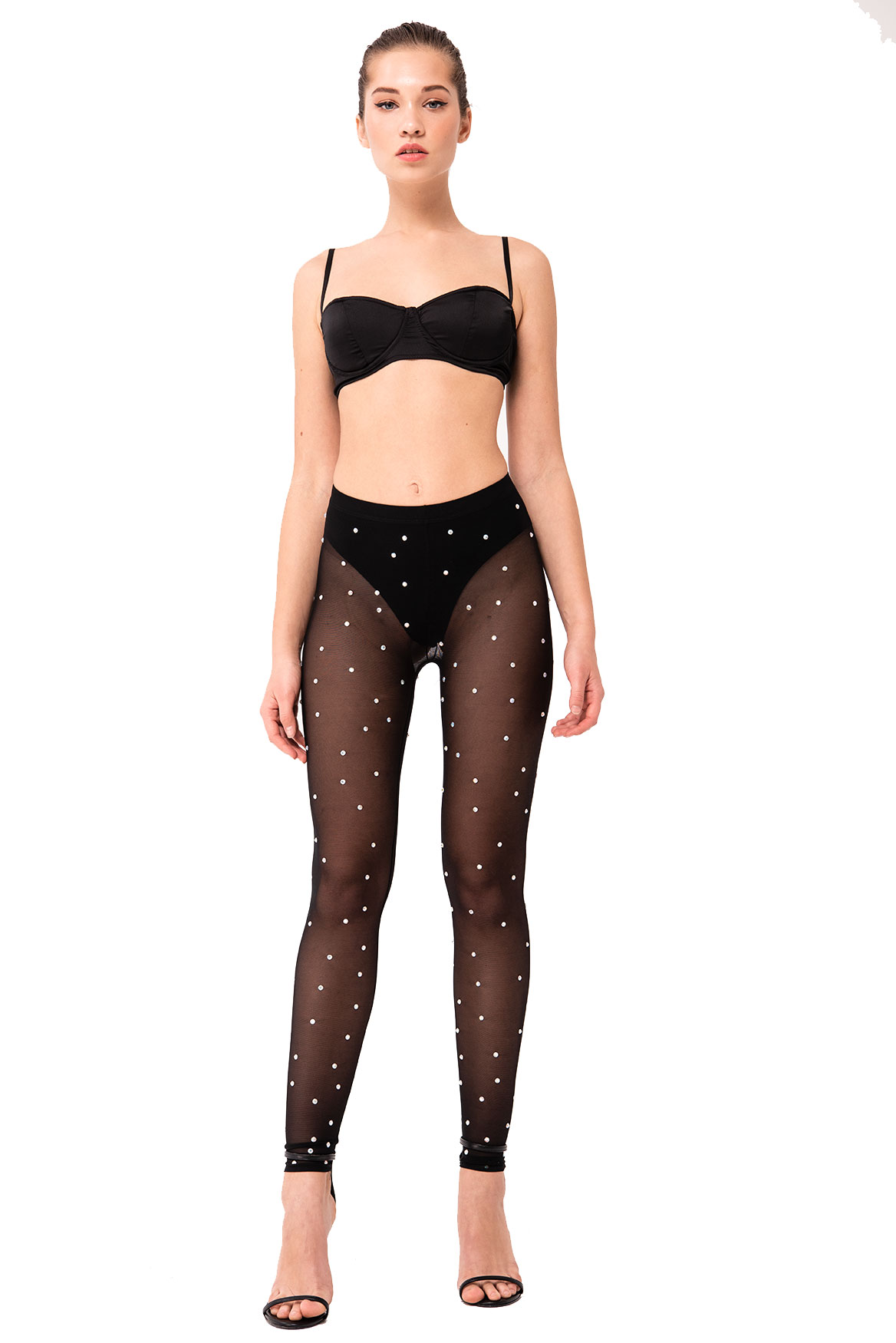 sheer rhinestone tights