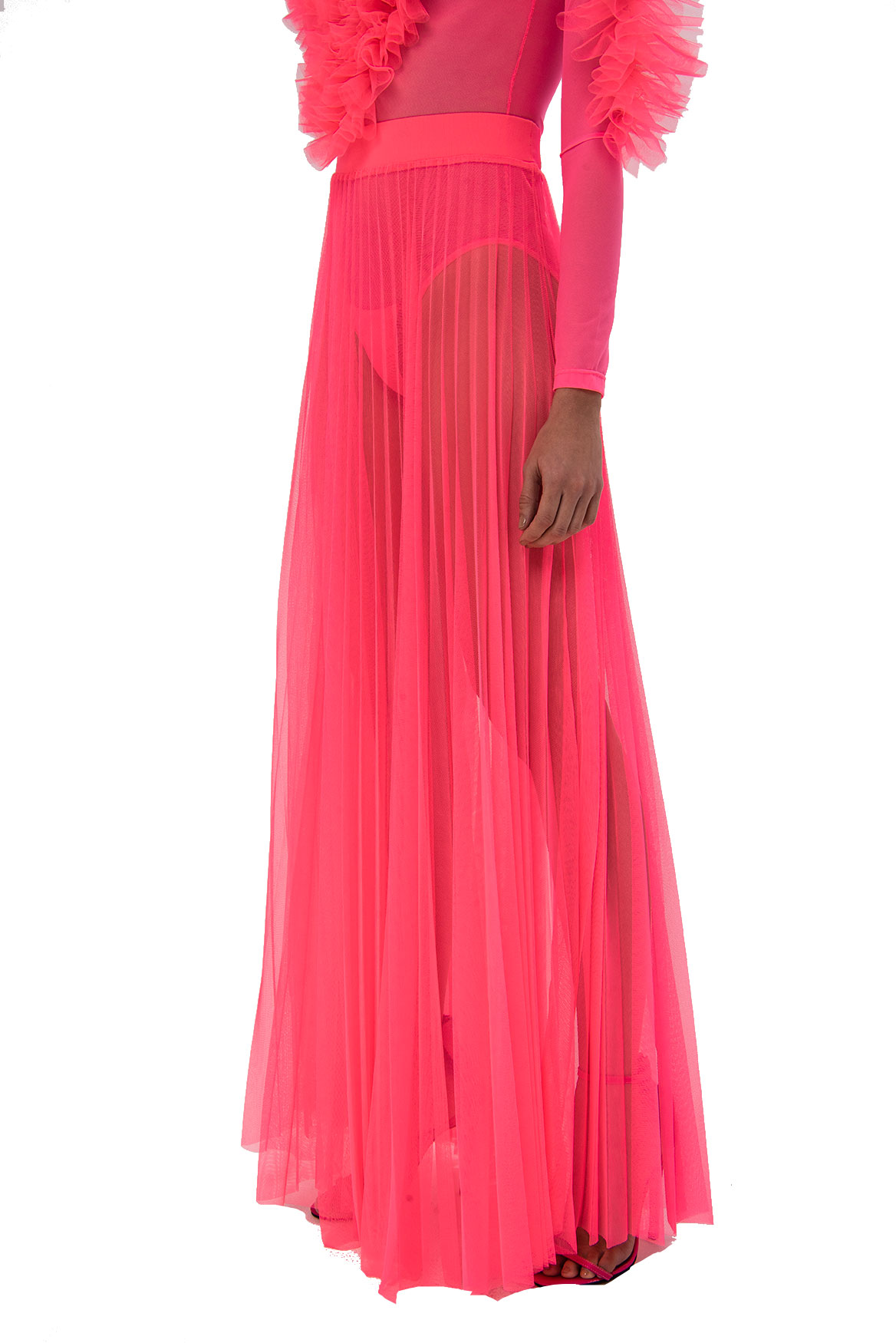 fuchsia maxi skirt