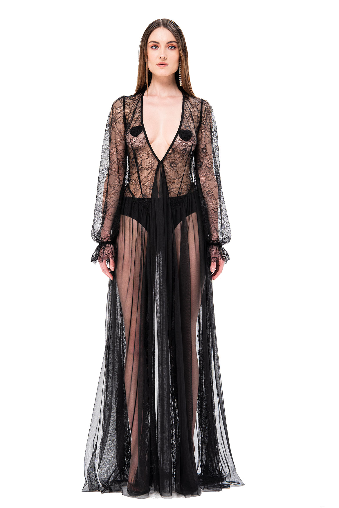 Florence Pugh's Black Rodarte Sheer Dress | POPSUGAR Fashion