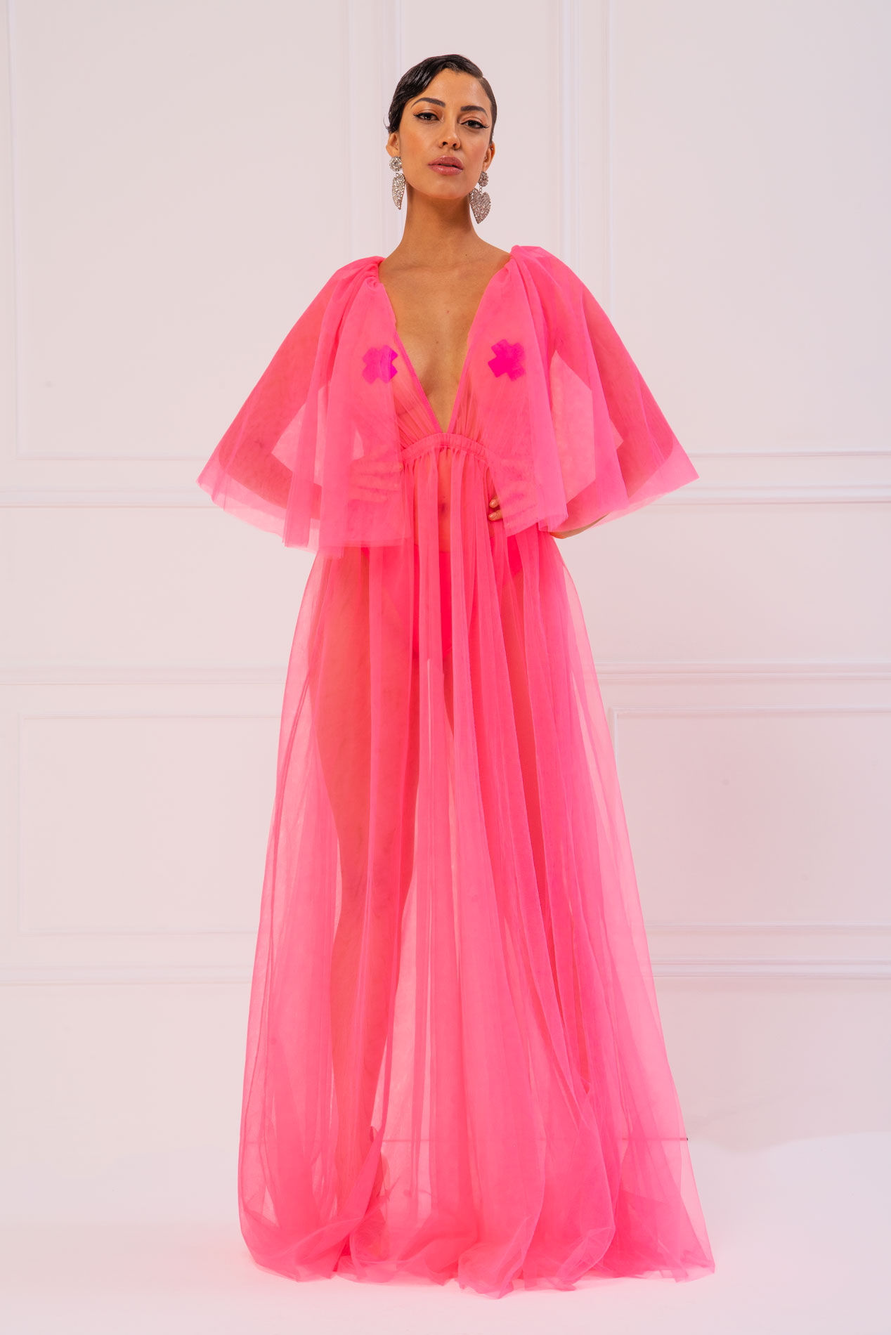 sheer maxi dress