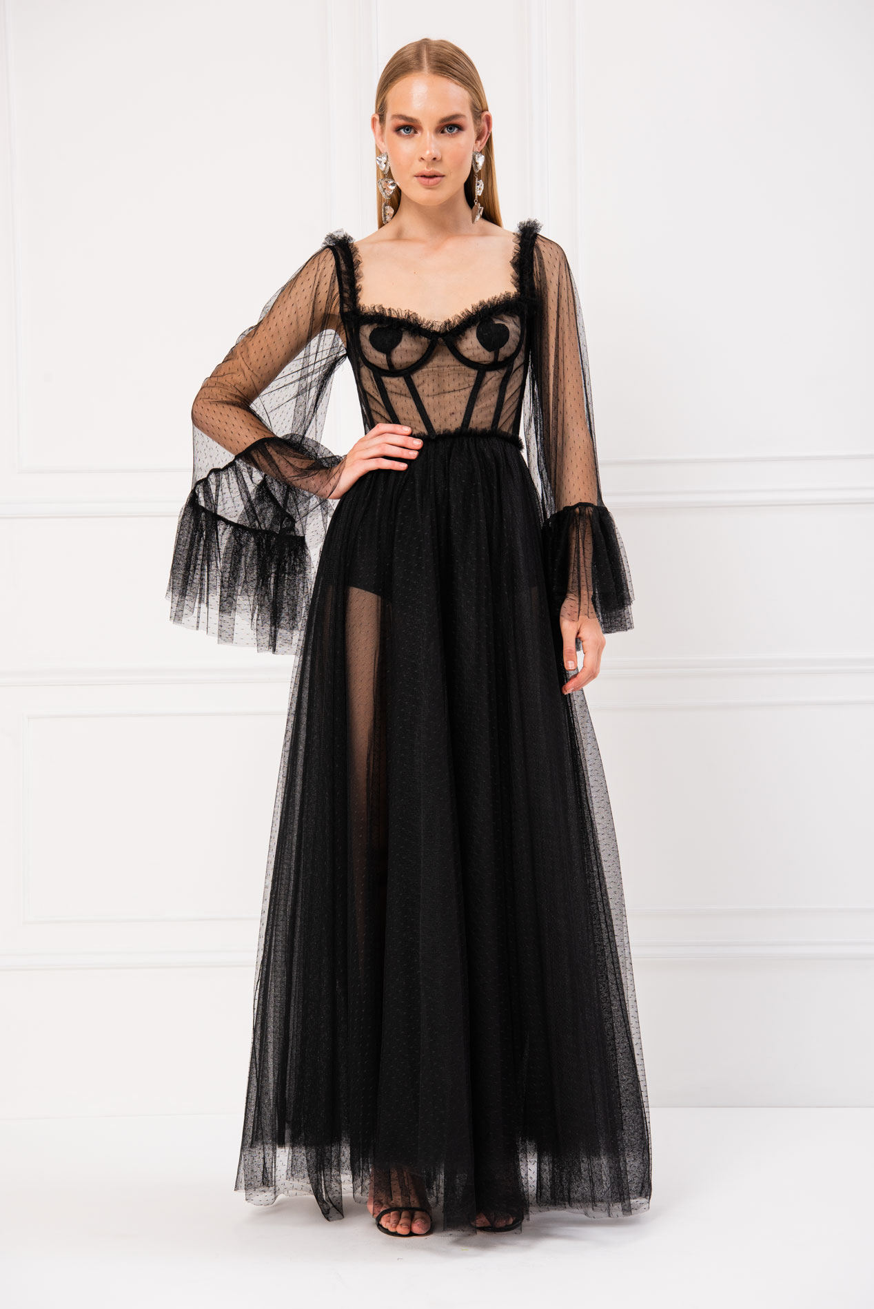 Kikiriki sheer maxi store dress