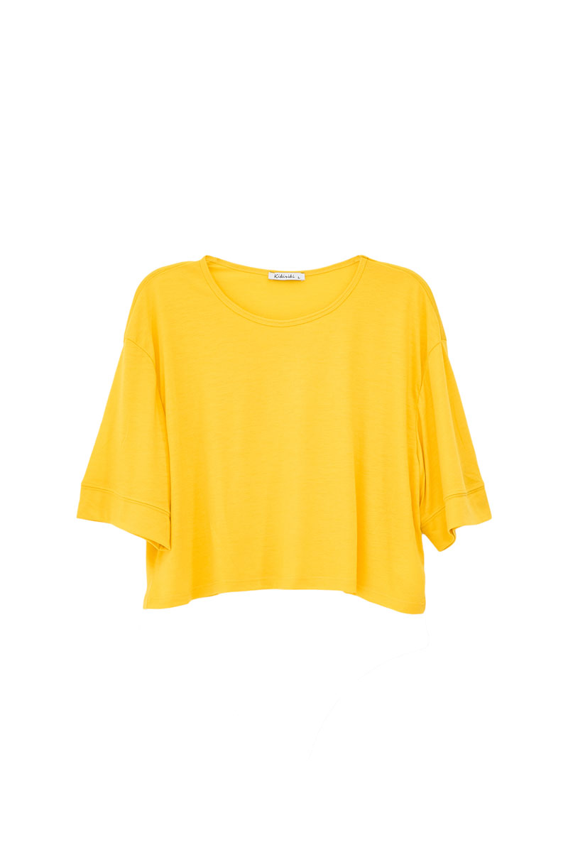 Dark Yellow Crop T-Shirt