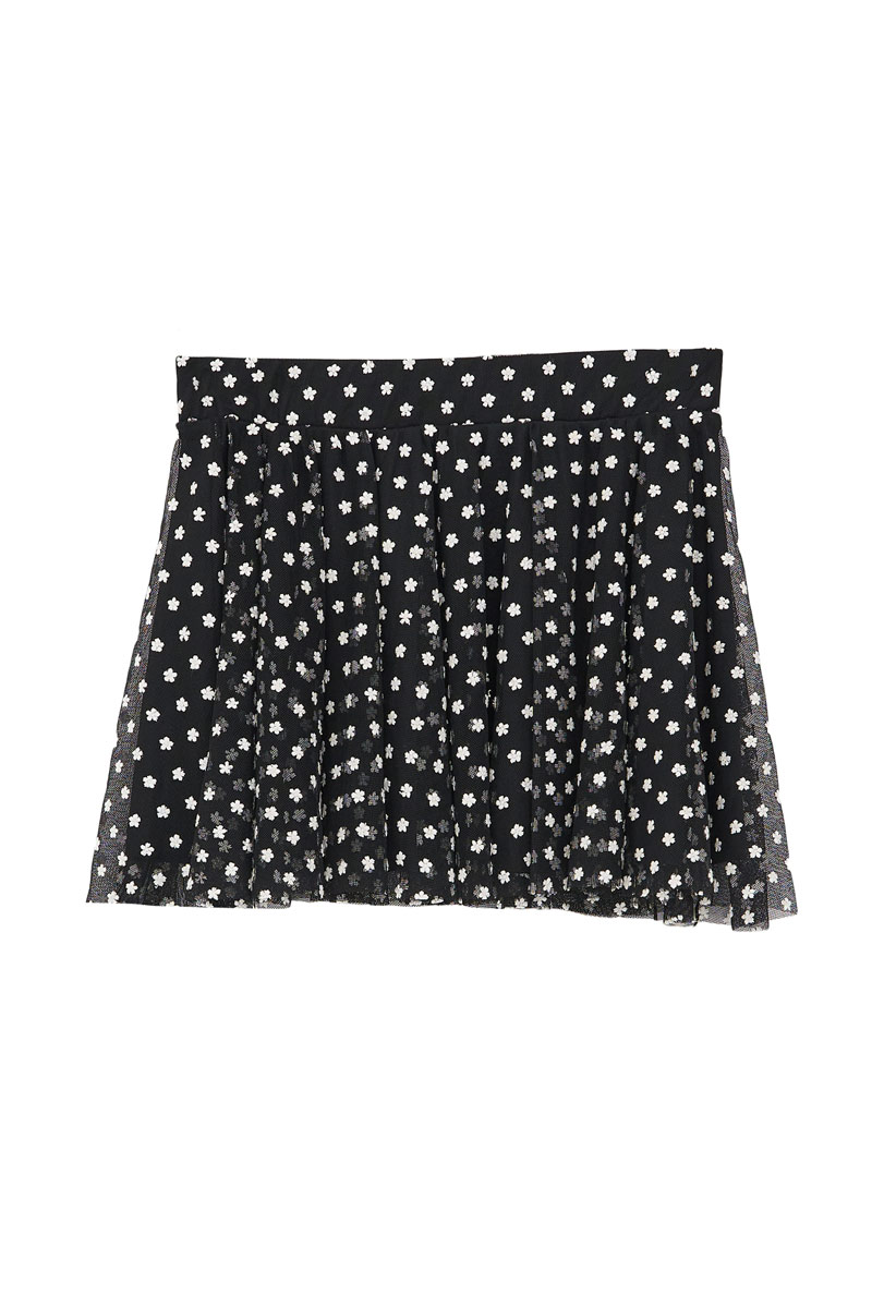 Siyah Astarlı Uzun Dantel Etek