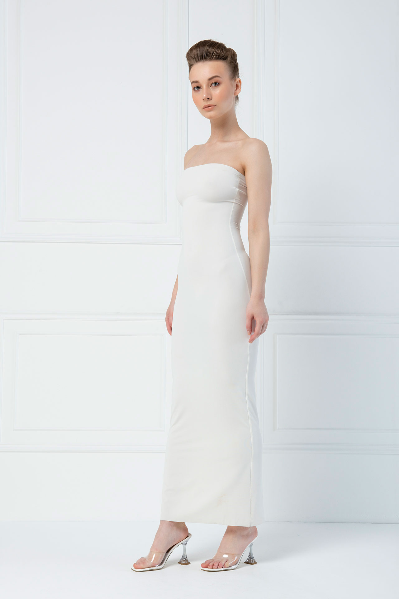 strapless long slip