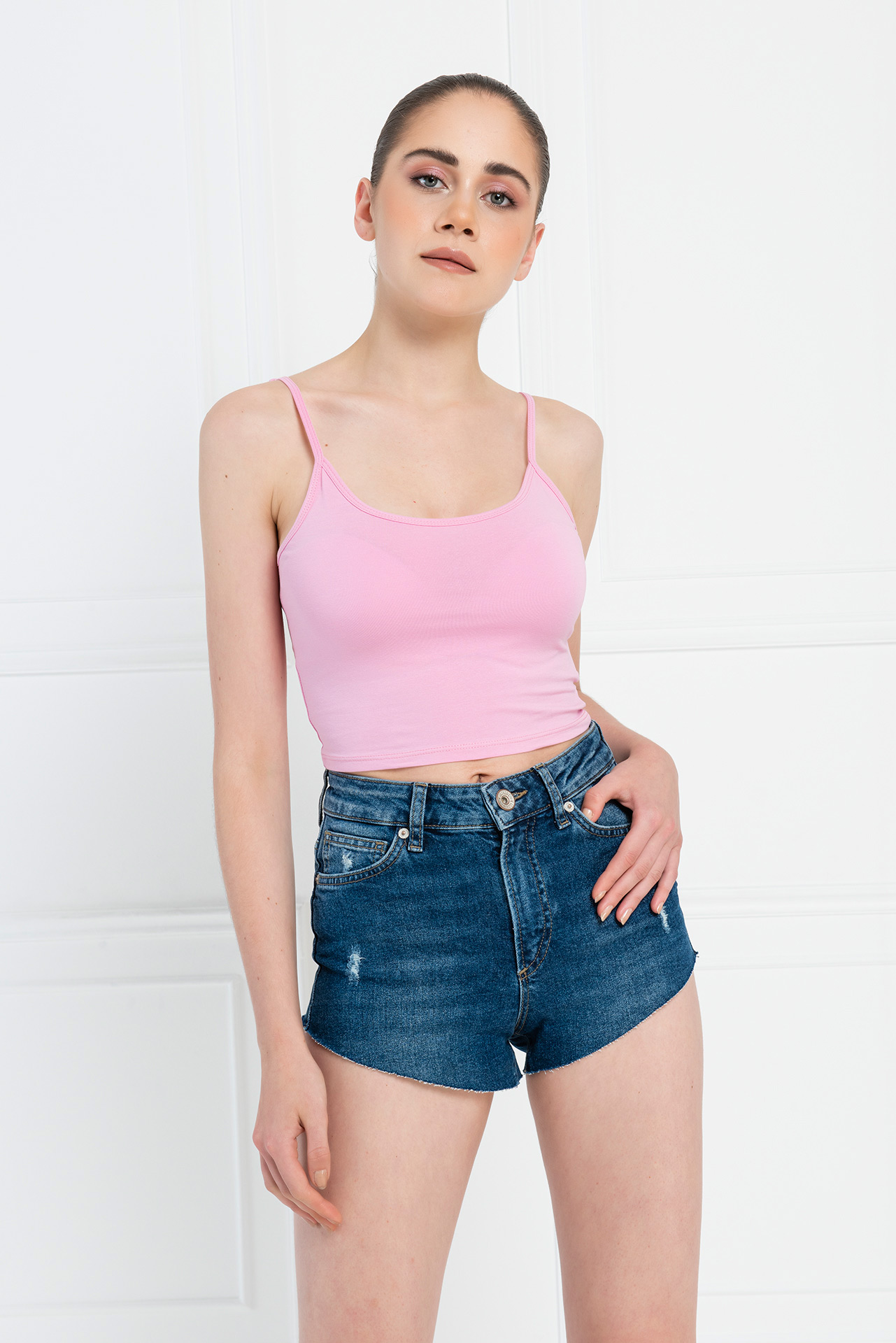 Pink Cropped Cami