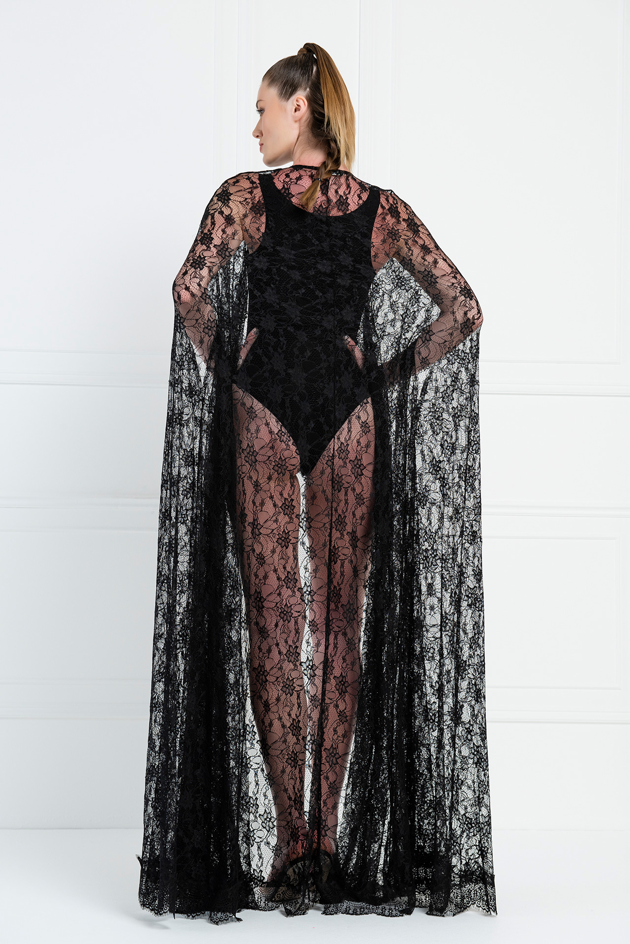 black lace cloak