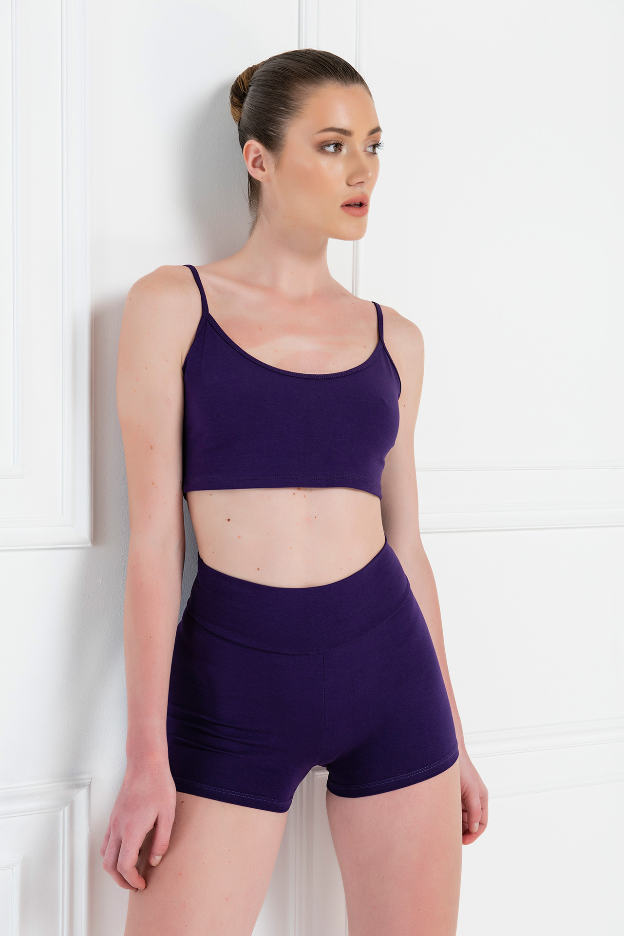 Dark Purple Crop Cami