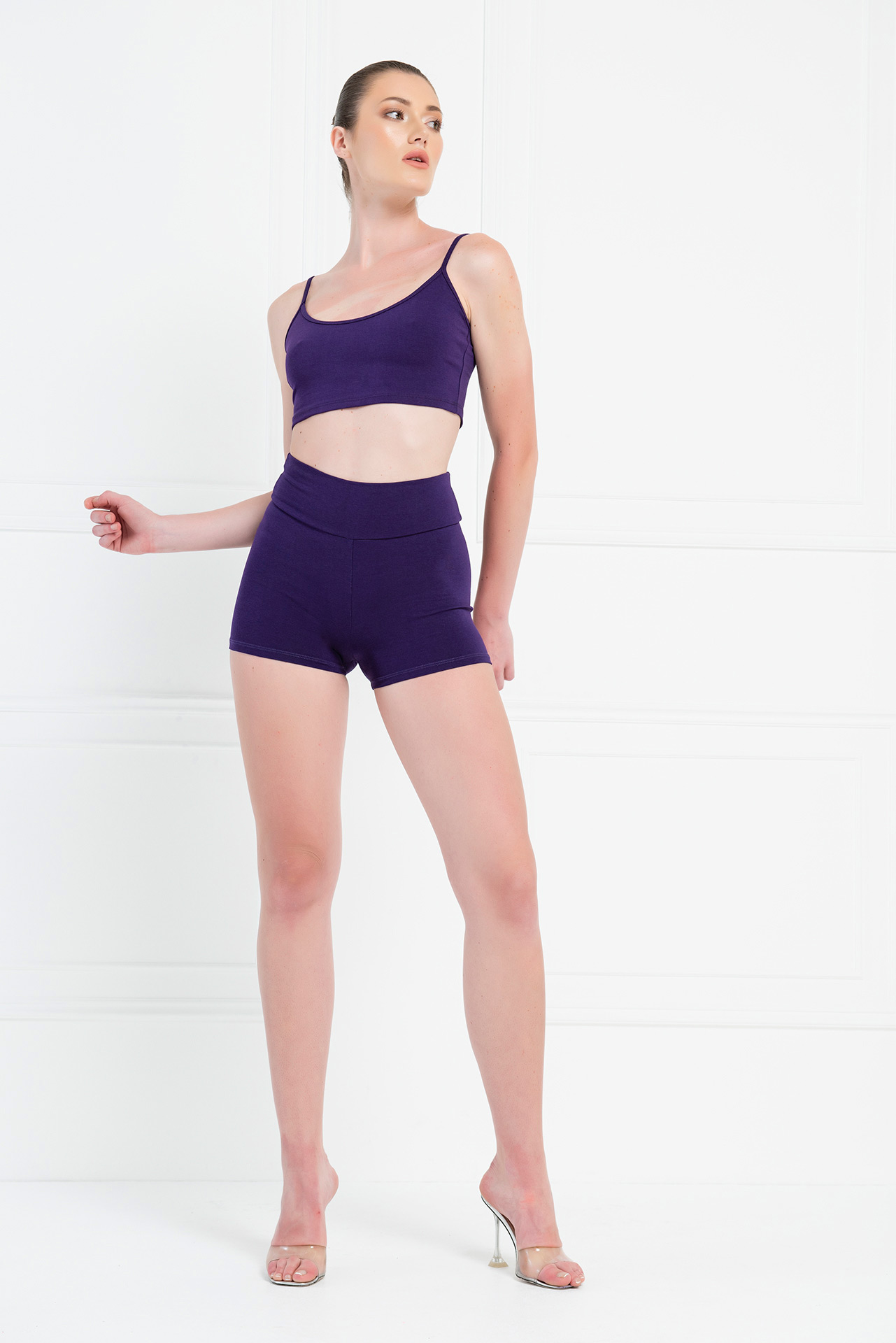 Dark Purple Crop Cami