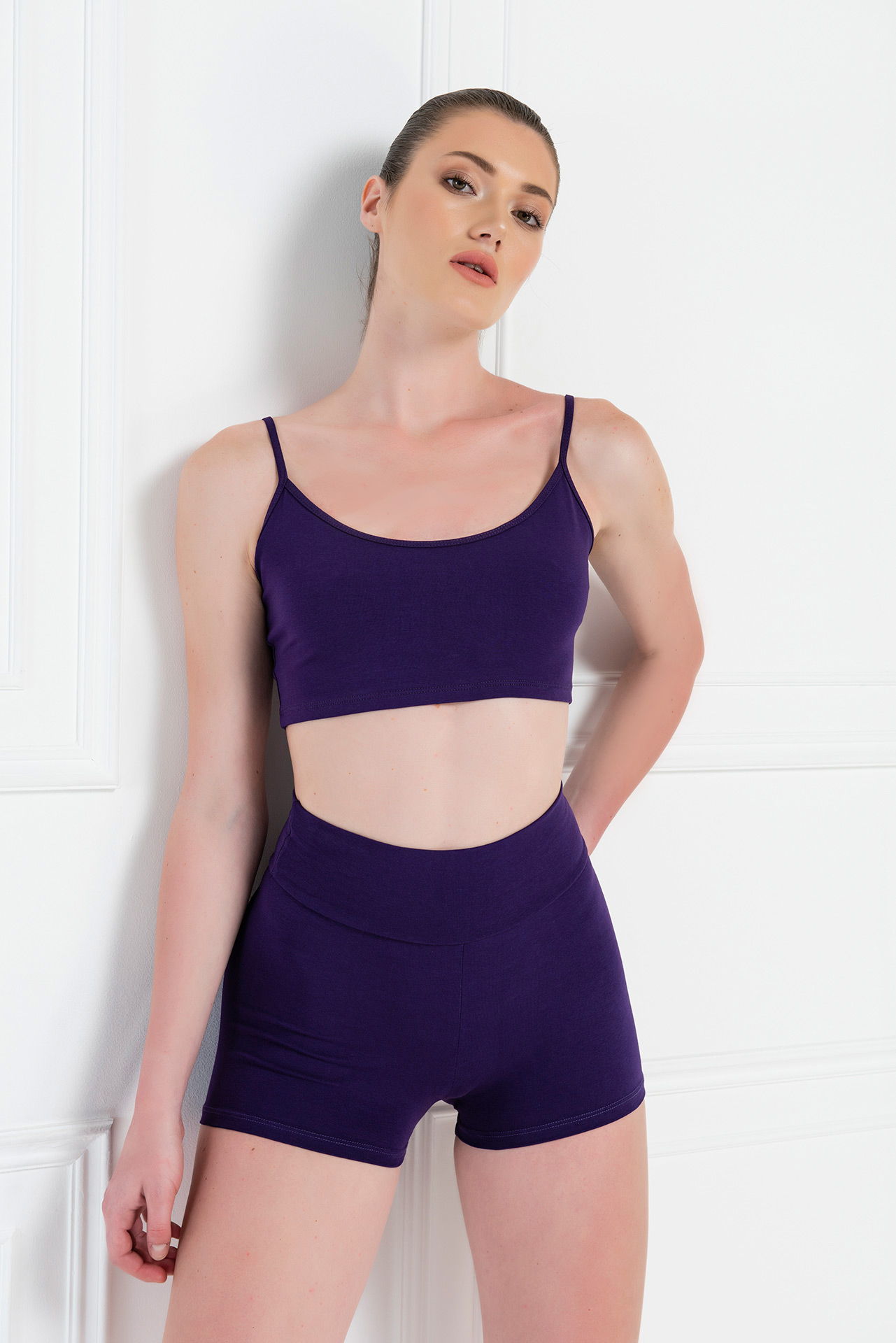 Dark Purple Crop Cami