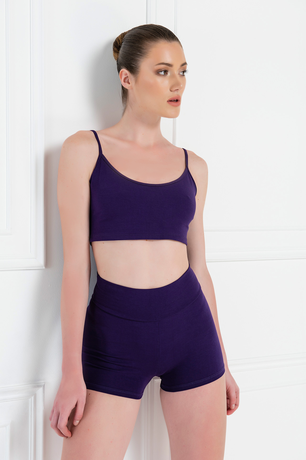 Dark Purple Crop Cami