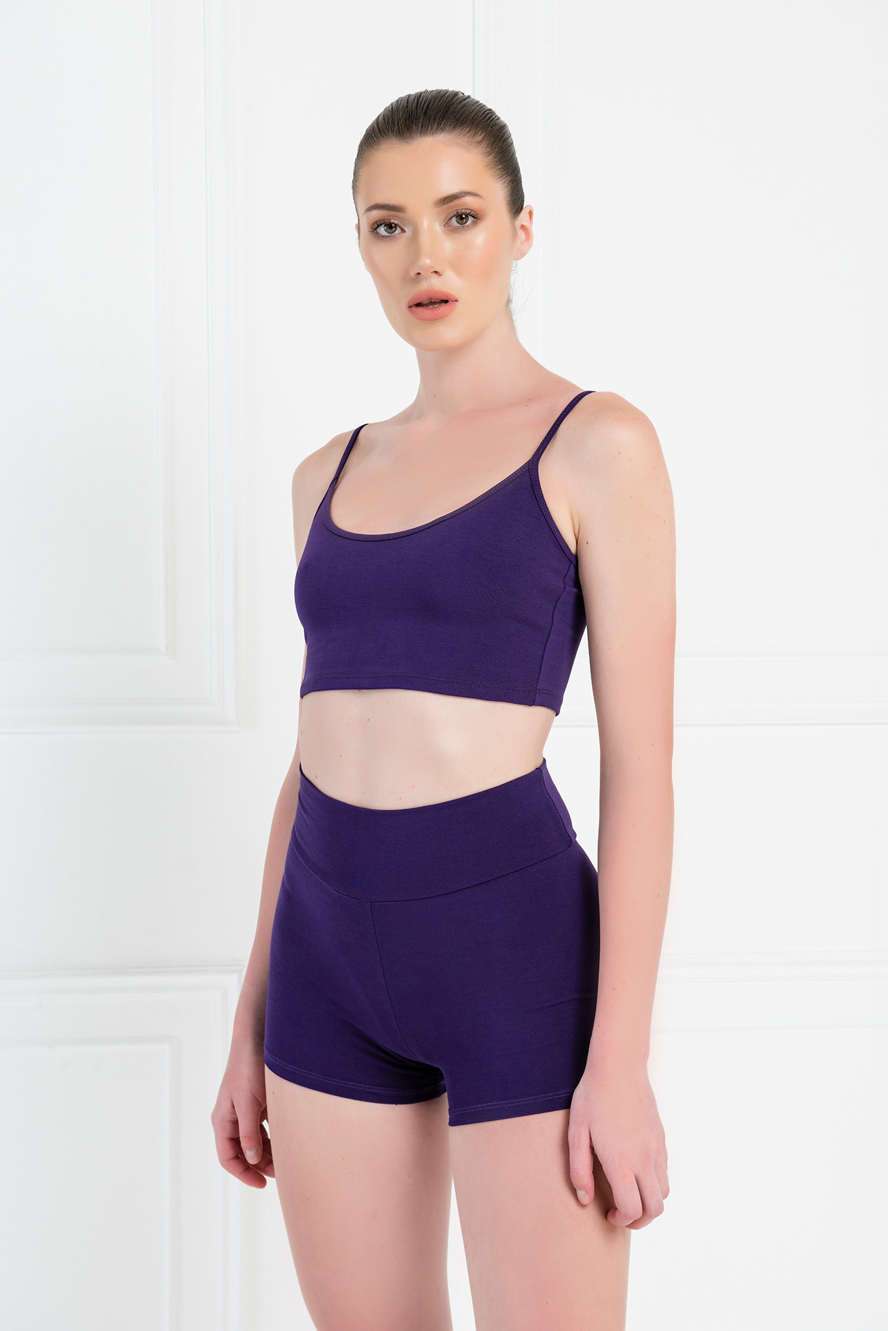 Dark Purple Crop Cami