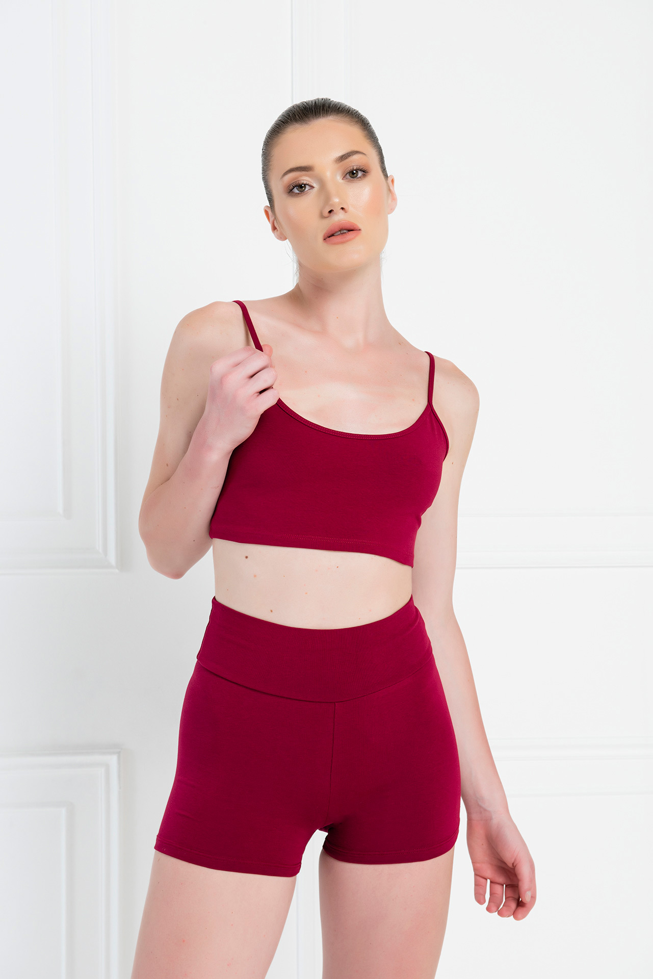 Bordeaux Crop Cami