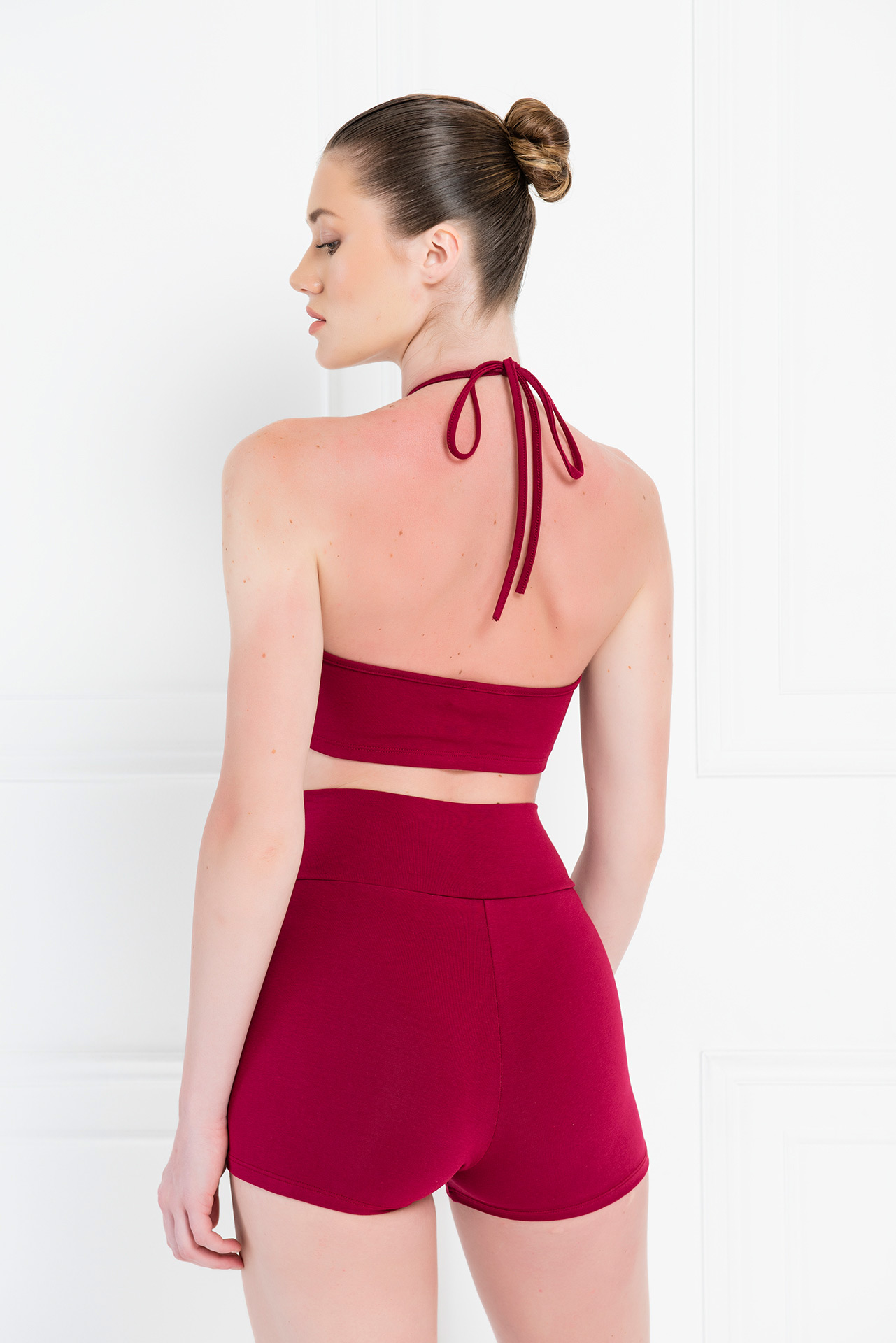 Bordeaux Halter Crop Top
