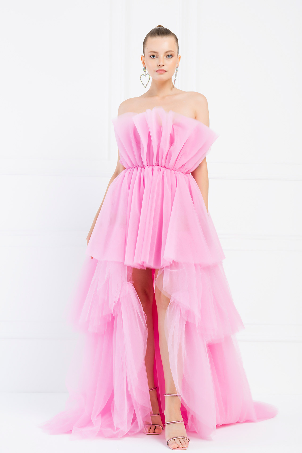 Off The Shoulder New Pink Ruffle Mini ...