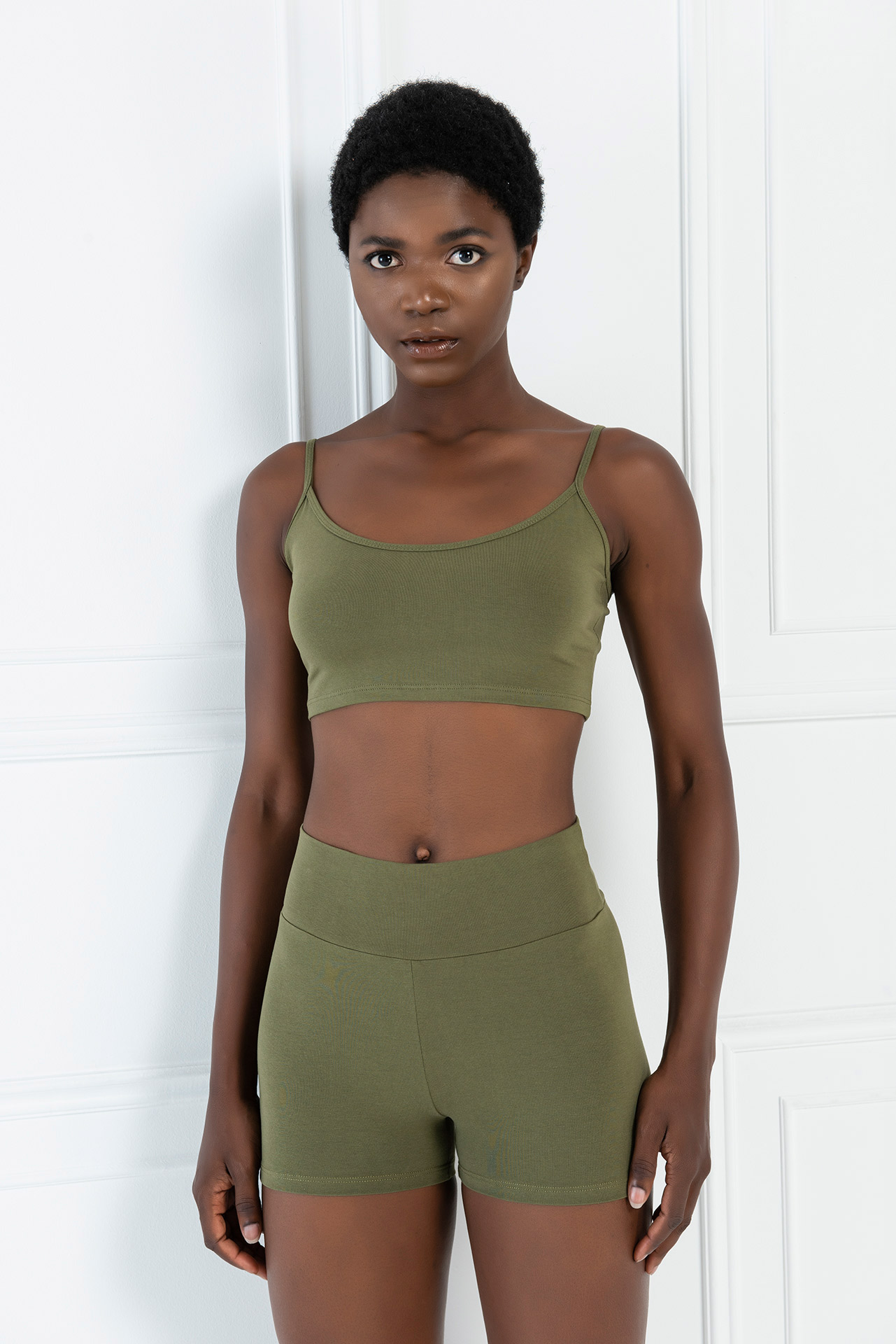 Khaki Crop Cami