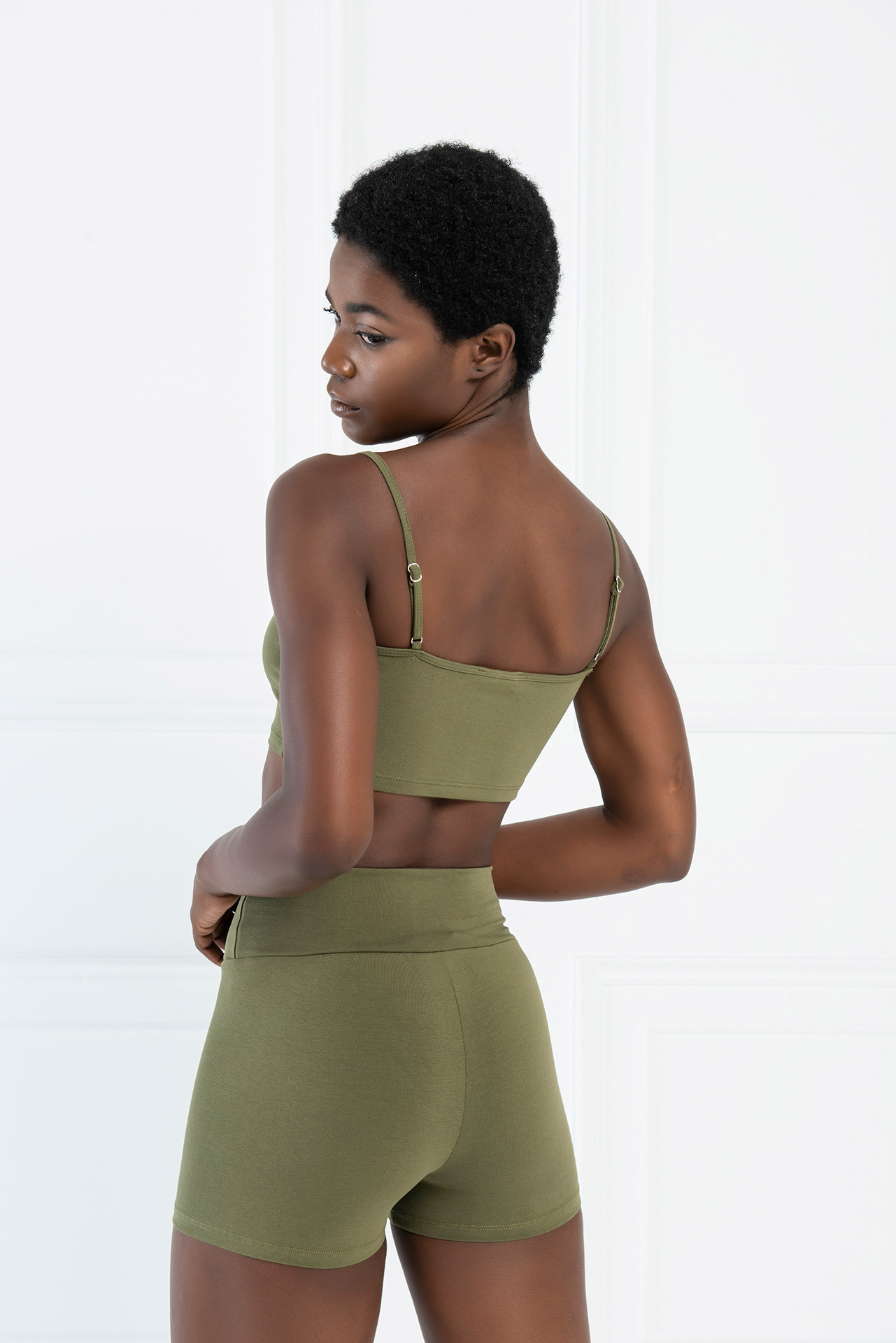 Khaki Crop Cami