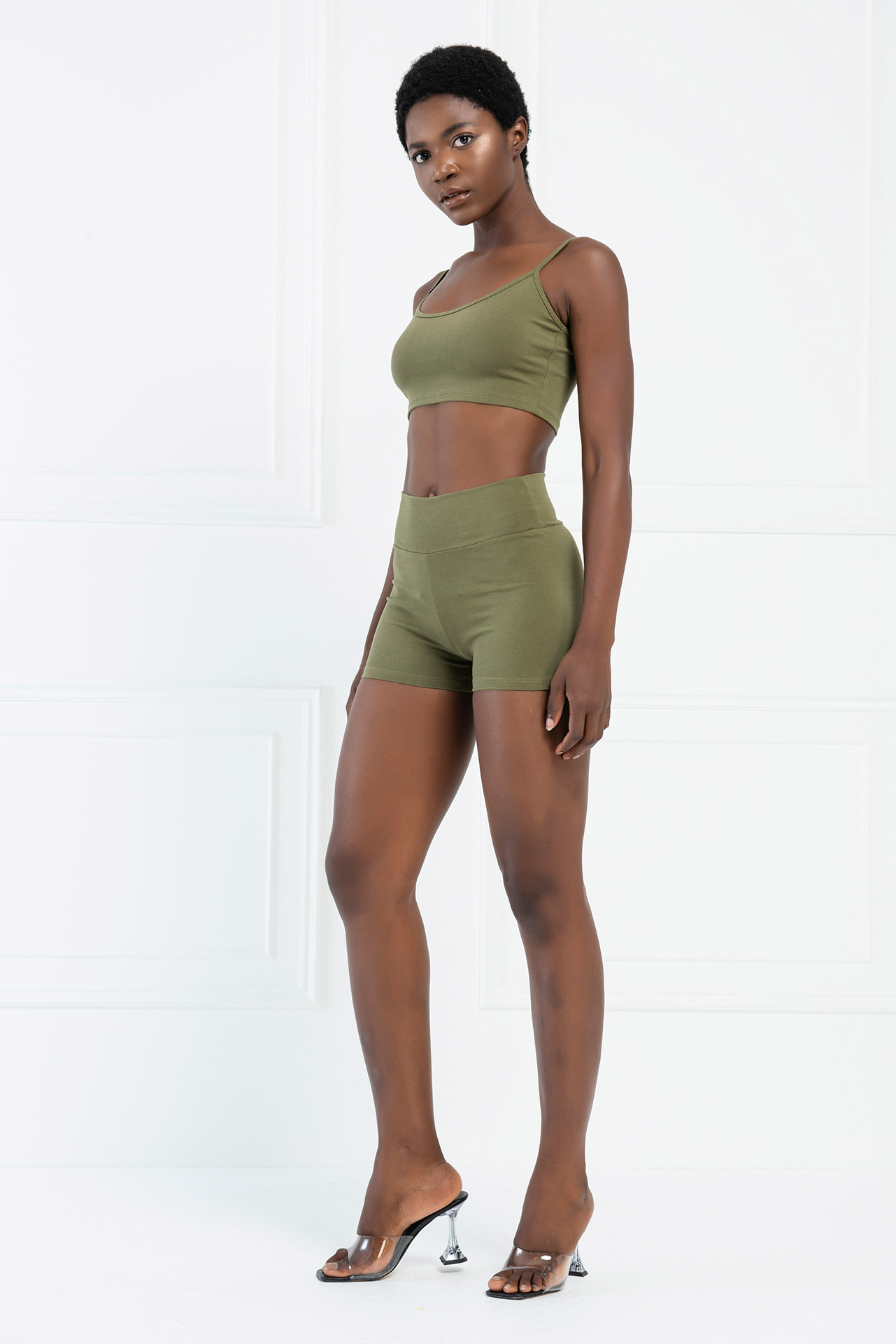 Khaki Crop Cami