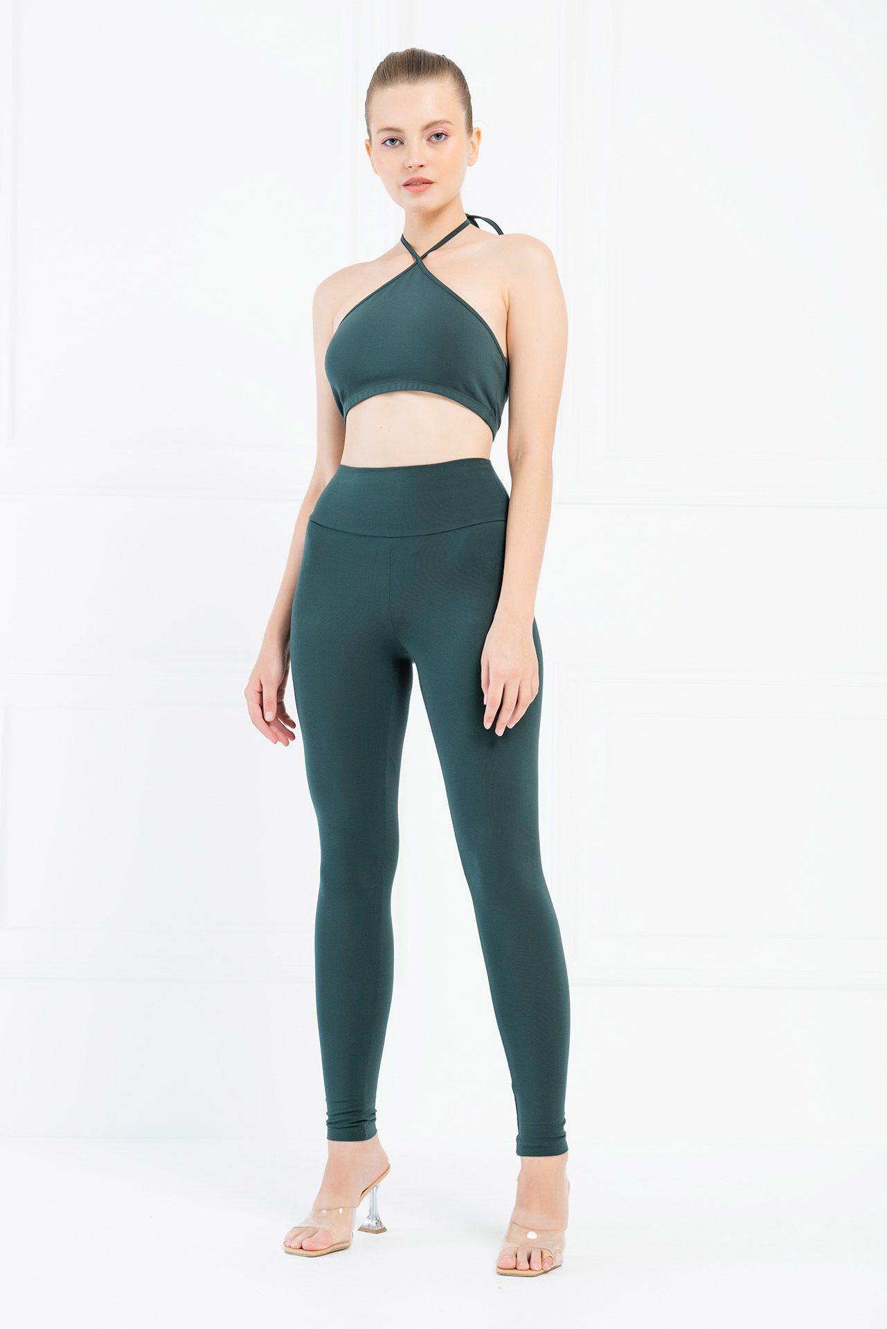 Petrol Halter Crop Top