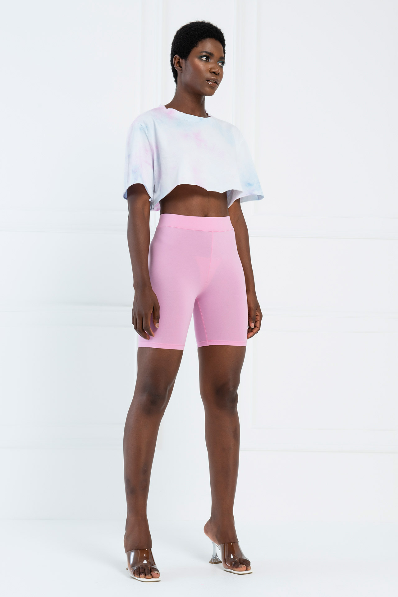 Baby pink biker on sale shorts