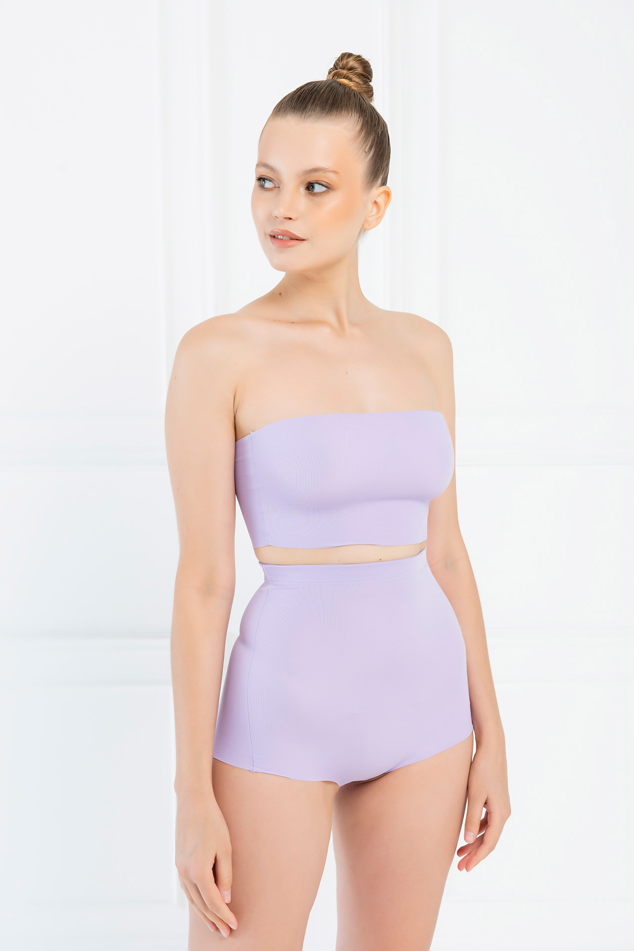 High Waist Shapewear Briefs in New Lilac