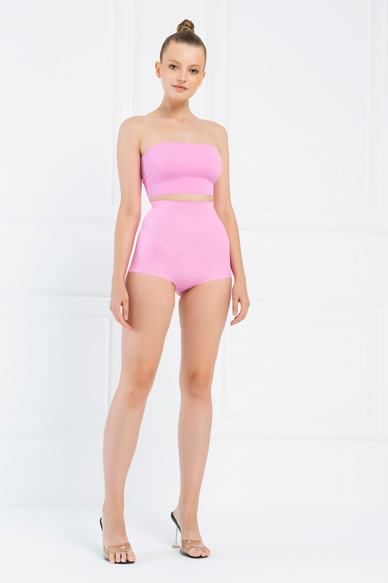 High Waist Shapewear Briefs in New Pink