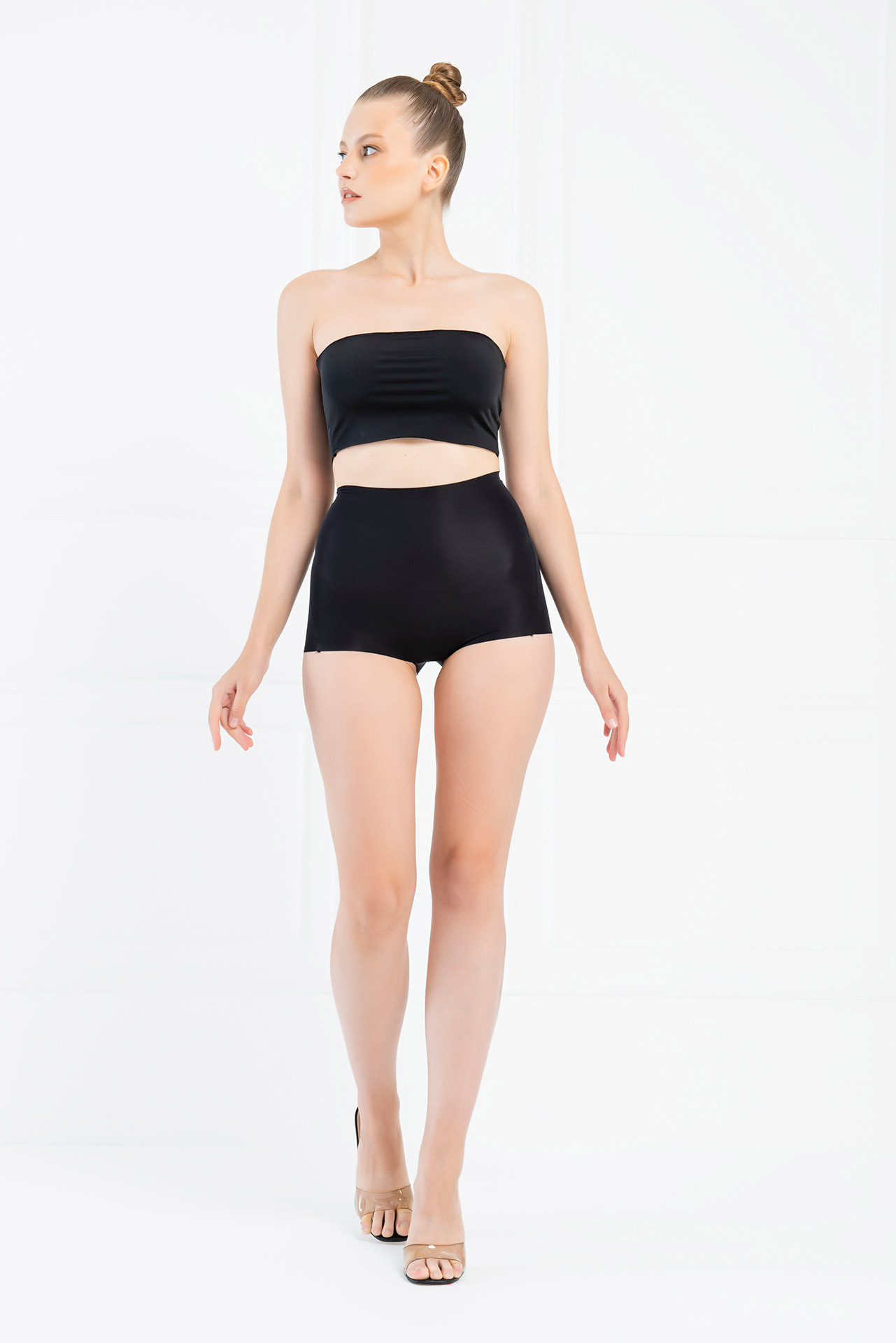 High Waist Brazilian Cut Black Brief