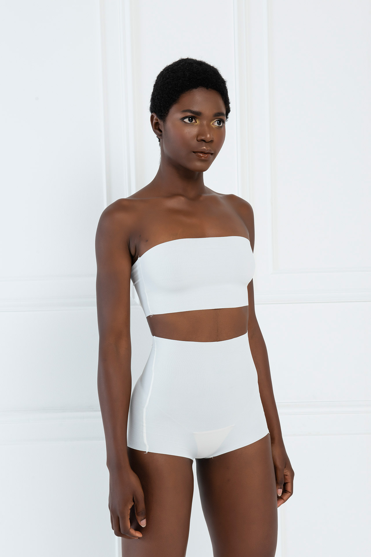 High Waist Brazilian Cut Offwhite Brief