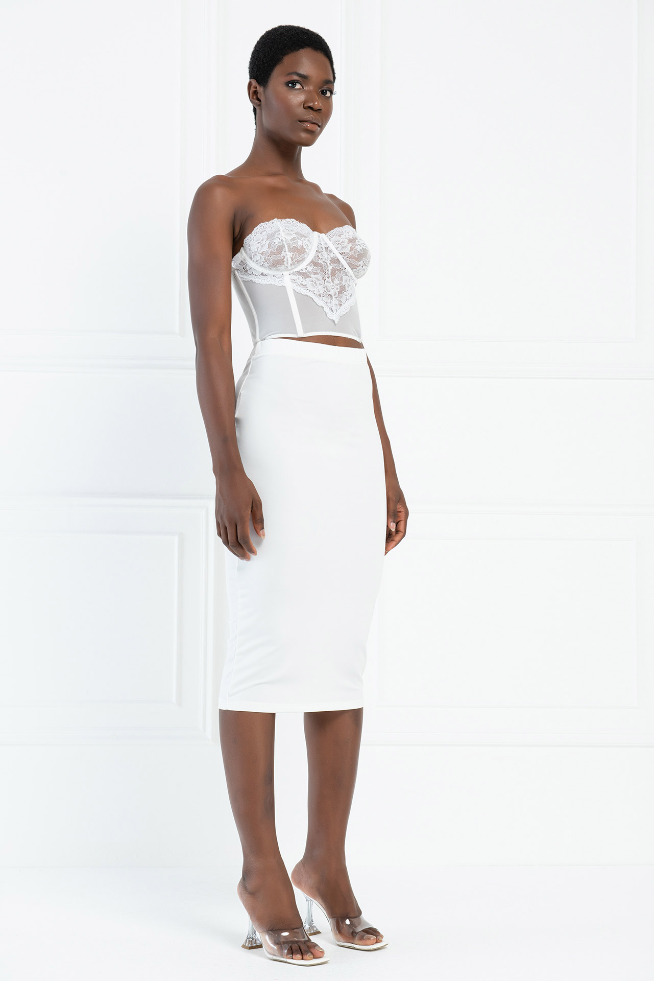 Off white Midi Etek