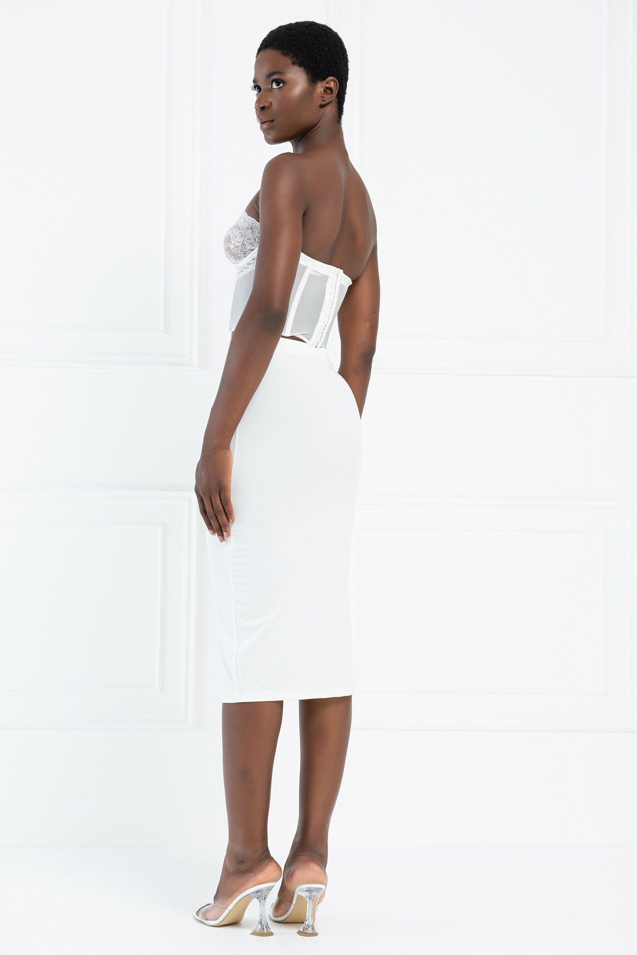 Off white Midi Etek