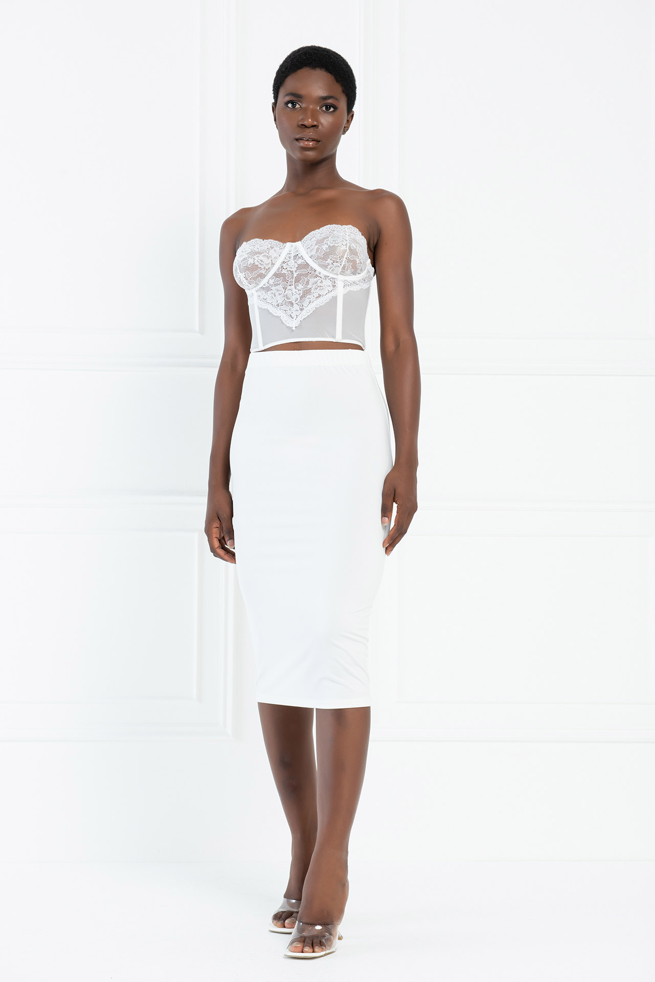 Off white Midi Etek