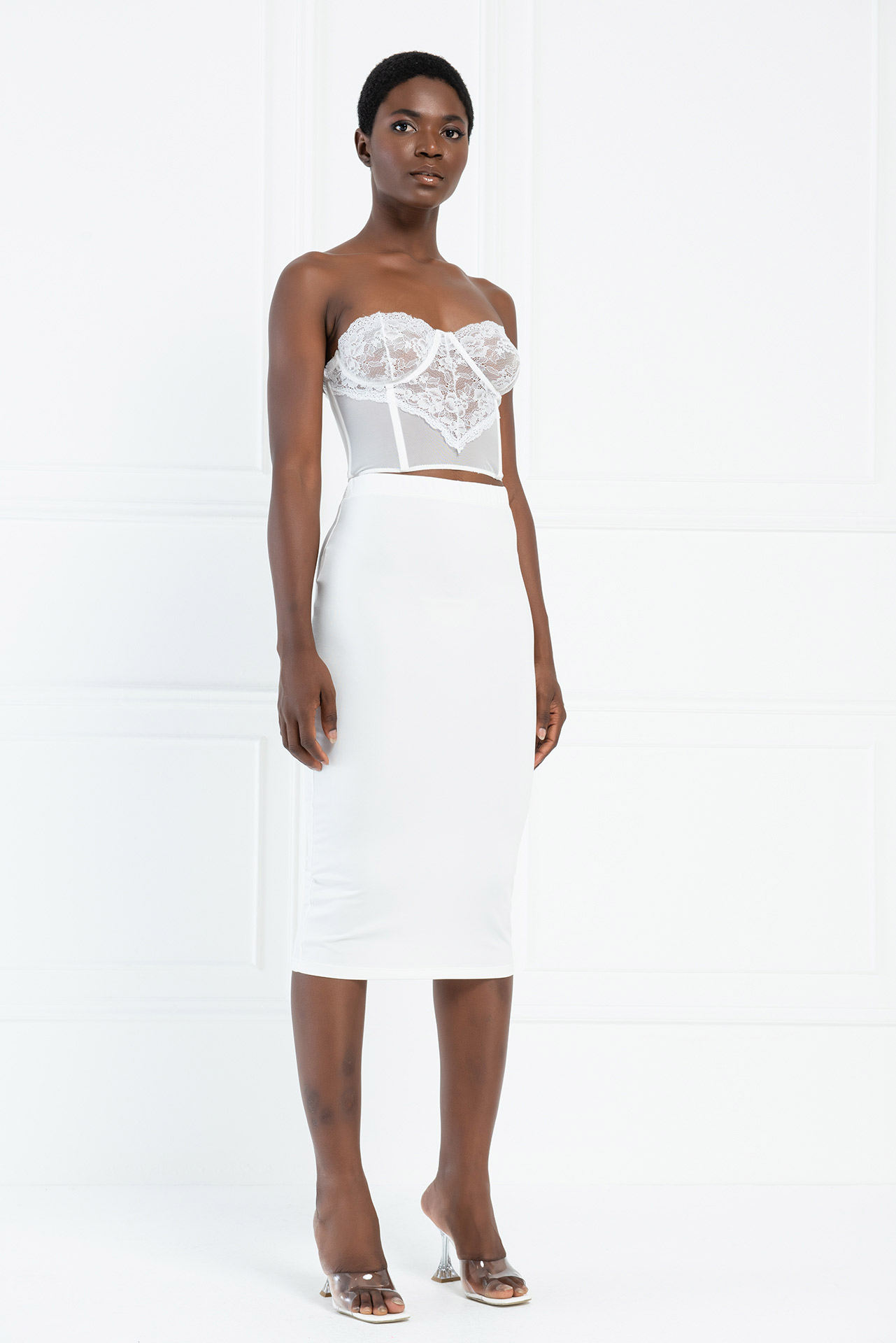 Off white Midi Etek