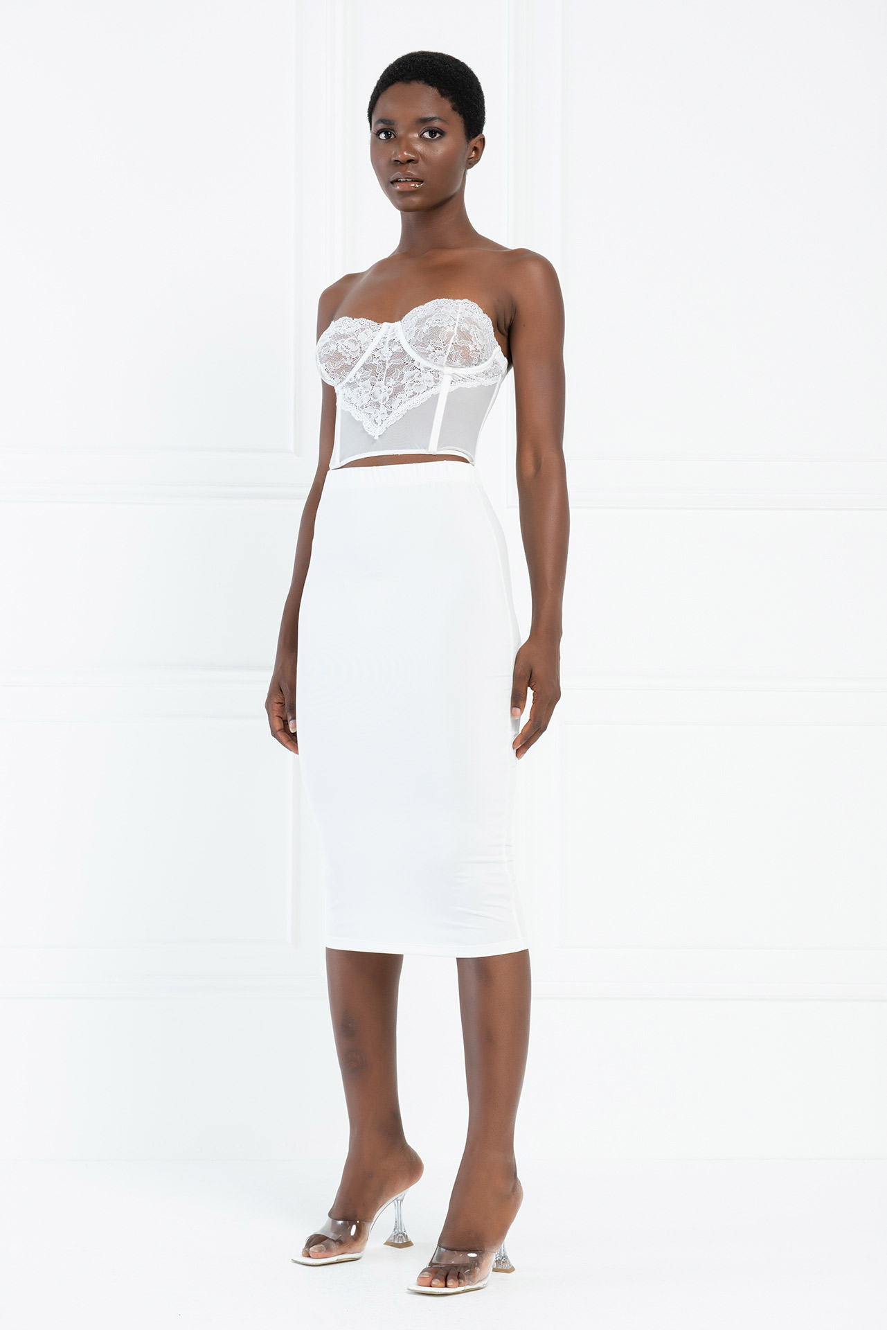 Off white Midi Etek
