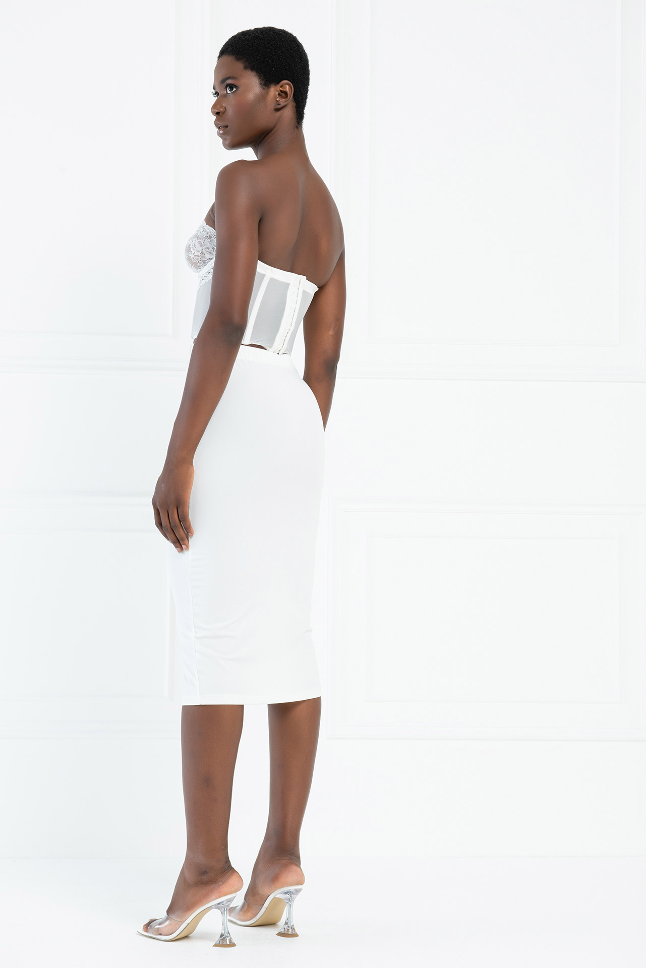 Off white Midi Etek