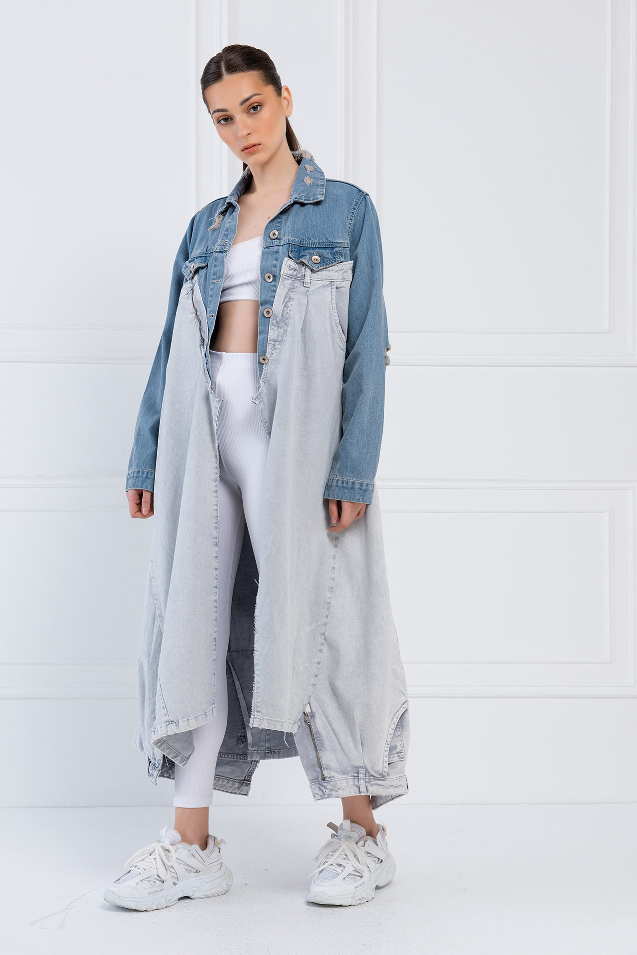 maxi denim jacket