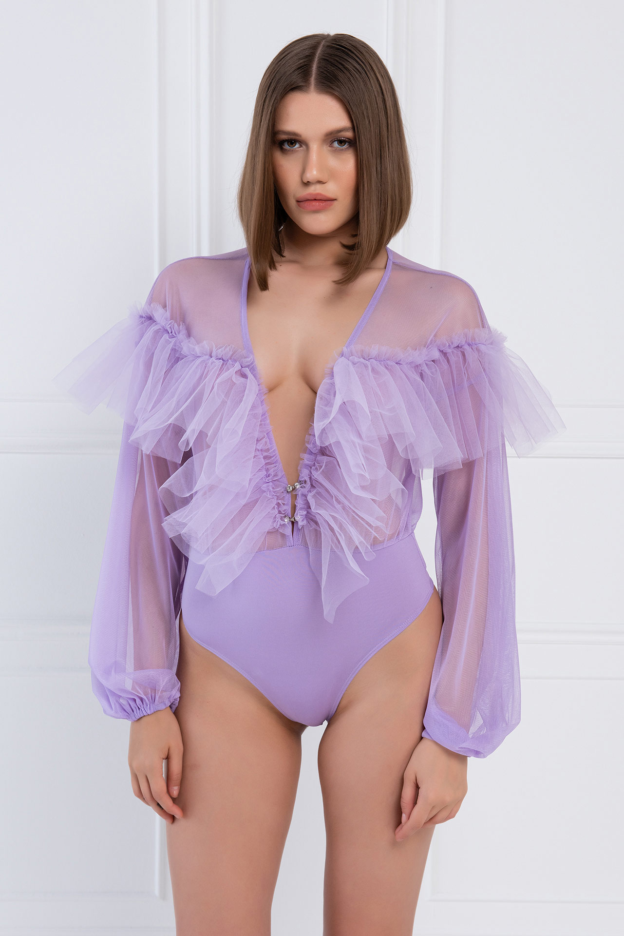 Purple Tulle Bodysuit