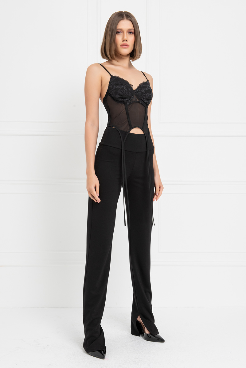 Siyah Yüksek Bel Pantolon