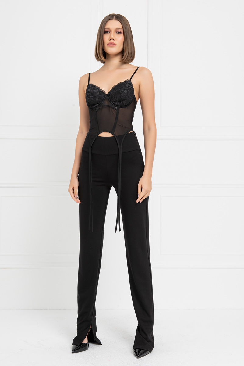 Siyah Yüksek Bel Pantolon