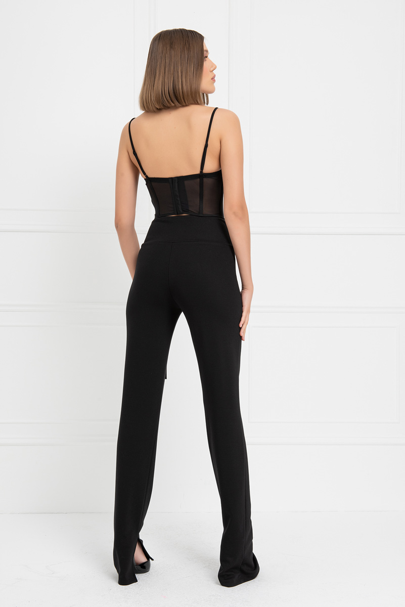 Black High Rise Pants