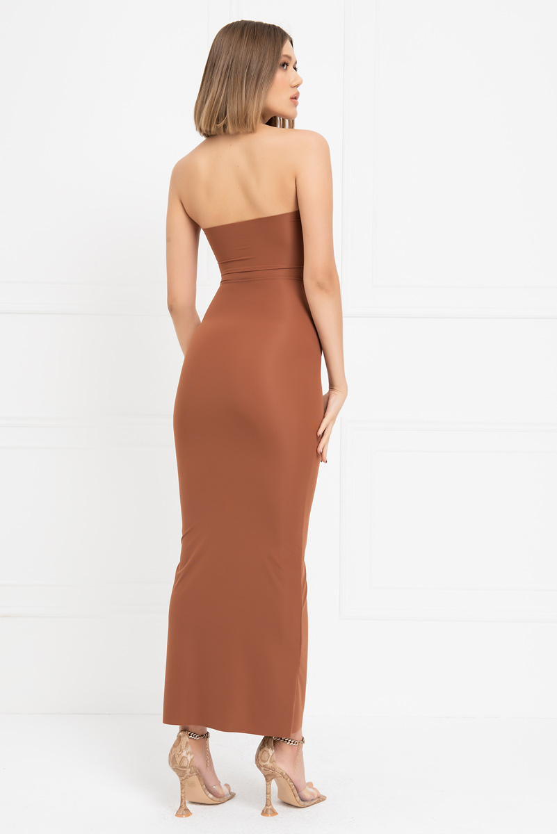 Strapless Long Cami Slip Taba Dress