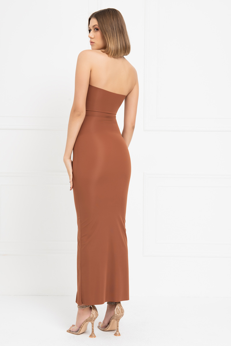 Strapless Long Cami Slip Taba Dress