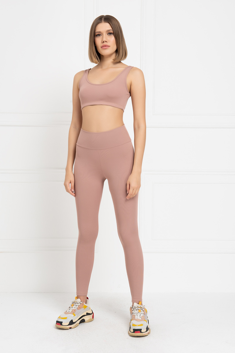Caramel Cropped Tank \u0026 Leggings Set 