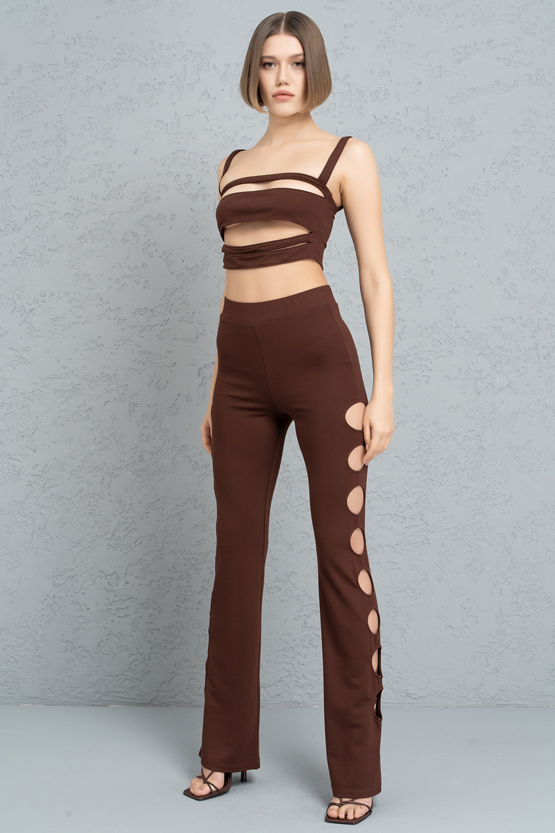 Black Cut Out Crop Top and Trouser Co Ord Set – Entire Desire