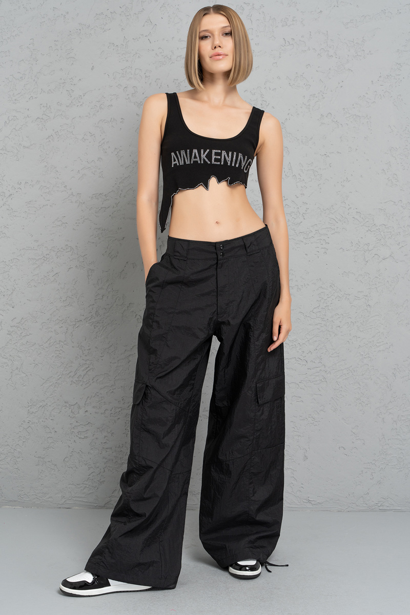 Siyah Kargo Pantolon