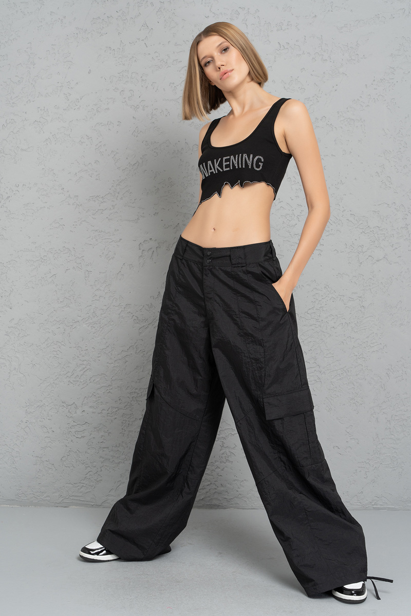 Siyah Kargo Pantolon