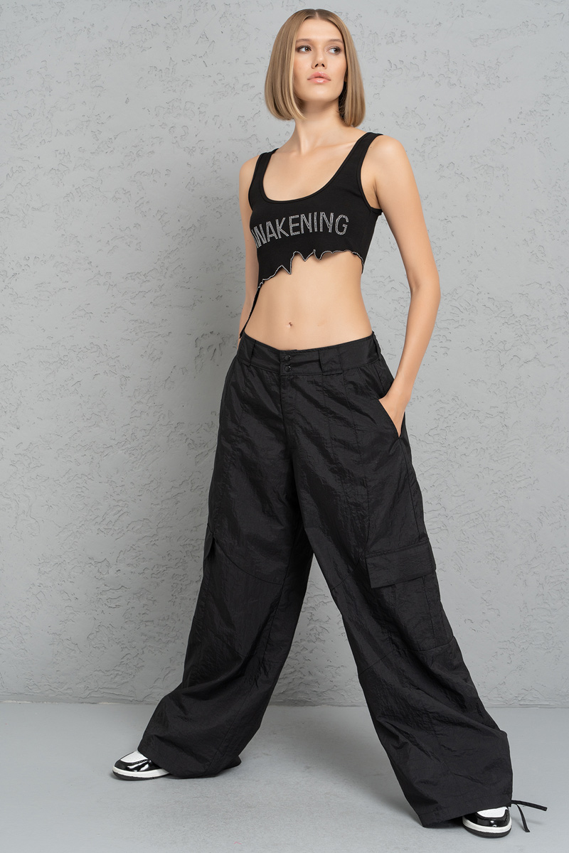 Siyah Kargo Pantolon