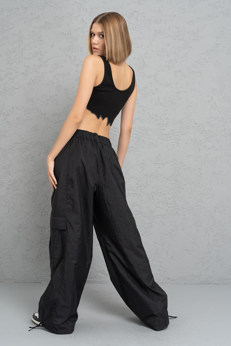 Siyah Kargo Pantolon