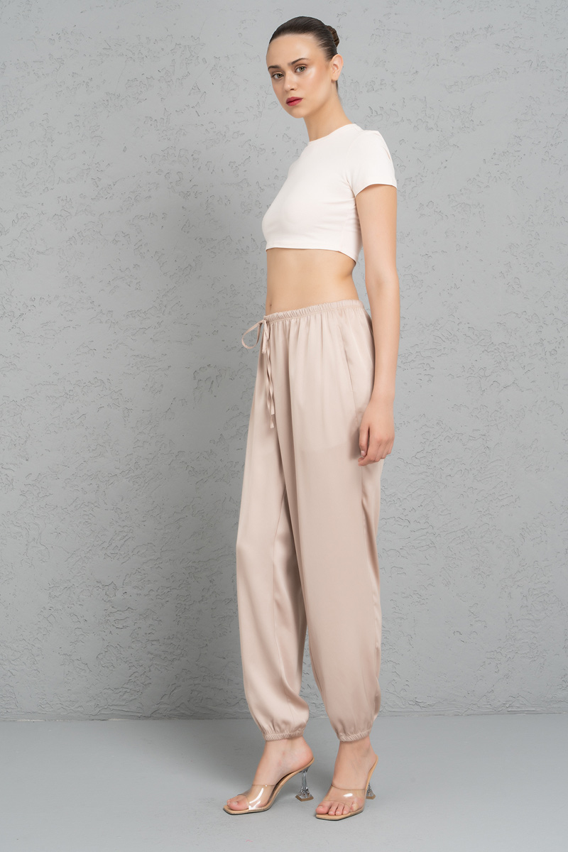 Kısa Kollu Light Powder Crop Bluz